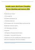 Aceable Agent&colon; Real Estate Principles&colon; Review Questions and Answers 2026