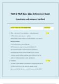 TEEX & TDLR Basic Code Enforcement Exam Questions and Answers Verified