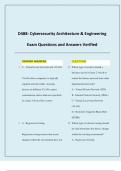 D488- Cybersecurity Architecture & Engineering Exam Questions and Answers Verified 