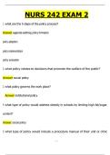NURS 242 EXAM 2 question and answers well answered UPDATED
