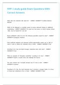 FiPP 1 study guide Exam Questions With Correct Answers&period;