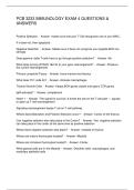 PCB 3233 IMMUNOLOGY EXAM 4 QUESTIONS & ANSWERS