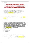 EPIC ADULT MED SURG NURSE  QUESTIONS WITH 100&percnt; CORRECT  SOLUTIONS &vert; GUARANTEED SUCCESS&period;