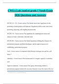 CWEA Lab Analyst grade I Vocab Exam 2026 Questions and Answers