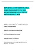 D076 OA EXAM WITH CORRECT ACTUAL QUESTIONS AND CORRECTLY WELL DEFINED ANSWERS LATEST ALREADY GRADED A&plus; 2025 &ndash; 2026