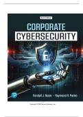 TEST BANK FOR Corporate Cybersecurity&comma; 6th edition by Randall J Boyle&comma; Raymond R&period; Panko ISBN&colon; 978-0135339299 COMPLETE GUIDE ALL CHAPTERS COVERED 100&percnt; VERIFIED A&plus; GRADE ASSURED&excl;&excl;&excl;&excl;&excl;NEW LATEST UPDATE&excl;&excl;&excl;&excl;&excl;