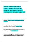 AAB MT CHEMISTRY EXAM WITH CORRECT ACTUAL QUESTIONS AND CORRECTLY WELL DEFINED ANSWERS LATEST ALREADY GRADED A&plus; 2025 &ndash; 2026