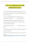 ICEV Vet Certification Exam 2026 Questions and Answers