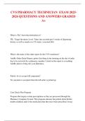 CVS PHARMACY TECHNICIAN  EXAM 2025-2026 QUESTIONS AND ANSWERS GRADED A&plus;