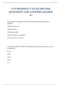 CVS PHARMACY EXAM 2025-2026 QUESTIONS AND ANSWERS GRADED A&plus;