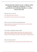 TESTBANK FOR COMLEX LEVEL 2  FORM D&comma; 1015B COMSAE&colon;COMBANK &comma;COMQUEST  ACTUAL QUESTIONS AND ANSWERS GRADED A&plus;  LATEST UPDATE 2025-2026