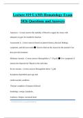 Lecture &num;19 UAMS Hematology Exam 2026 Questions and Answers