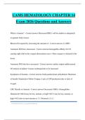 UAMS HEMATOLOGY CHAPTER 14 Exam 2026 Questions and Answers