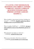 CVA LEVEL 2 TEST 2025&sol;2026 BANK  QUESTIONS AND CORRECT ANSWERS  CURRENTLY TESTING COMPLETE  QUESTIONS WITH DETAILED  VERIFIED ANSWERS &sol;ALREADY  GRADED A&plus;