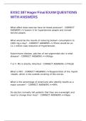 EXSC 387 Hager Final EXAM QUESTIONS WITH ANSWERS&period;