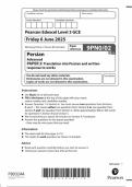 2025 Pearson Edexcel A Level Persian Paper 2 &lpar;9PN0&sol;02&colon;Translation into Persian and written response to works&rpar;
