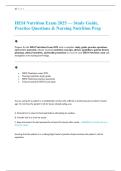 HESI Nutrition Exam 2025 &mdash; Study Guide&comma; Practice Questions & Nursing Nutrition Prep