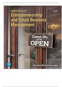 TEST BANK FOR Essentials of Entrepreneurship and Small Business Management 10th Edition Norman M Scarborough ISBN&colon; 9780138340421 COMPLETE GUIDE ALL CHAPTERS COVERED 100&percnt; VERIFIED A&plus; GRADE ASSURED&excl;&excl;&excl;&excl;&excl;NEW LATEST UPDATE&excl;&excl;&excl;&excl;&excl;