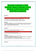 TRAUMA NURSING CORE COURSE MAIN EXAM MULTIPLE CHOICE QUESTIONS WITH VERIFIED ANSWERS