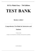 ECGs Made Easy 7th Edition - Test Bank by Barbara Aehlert