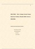 WGU D360&colon; - Task 1 Analyze Current Human Resources Practices &lpar;Passed&rpar; 100&percnt; Correct &vert; 2025&sol;2026&period;   