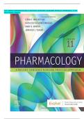 TEST BANK FOR PHARMACOLOGY A PATIENT-CENTERED NURSING PROCESS APPROACH 11TH EDITION BY LINDA E. MCCUISTION; JENNIFER J. YEAGER; MARY B. WINTON;KATHLEEN DIMAGGIO