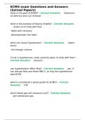 ECMO exam Questions and Answers &lpar;Solved Papers&rpar;
