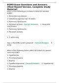 ECMO Exam Questions and Answers &lpar;Most Recent Version&comma; Complete Study Material&rpar;&period;