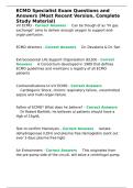 ECMO Specialist Exam Questions and Answers &lpar;Most Recent Version&comma; Complete Study Material&rpar;&period;