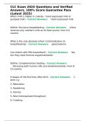 CLC Exam 2024 Questions & Verified Answers&comma; 100- Score Guarantee Pass &lpar;Latest 2025&rpar;