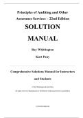 Principles of Auditing and Other Assurance Services 22nd Edition - Solution Manual by Ray Whittington&comma; Kurt Pany