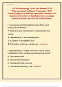 CVS Pharmacology Final Exam Newest &sol; CVS  Pharmacology Final Exam Preparation &sol; CVS  Pharmacology Final Practice Exam With Complete 200  Questions And Correct Detailed Answers &vert;Already  Graded A&plus;&lpar;Latest Version&excl;&excl;&excl;&rpar;&vert;&vert; Verified Exam&excl;&excl; 