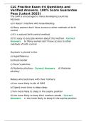 CLC Practice Exam -4 Questions and Verified Answers&comma; 100- Score Guarantee Pass &lpar;Latest 2025&rpar;&period;