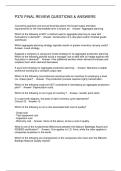 P370 FINAL REVIEW QUESTIONS & ANSWERS