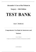 Alexander's Care of the Patient in Surgery 16th Edition - Test Bank by Jane C&period; Rothrock