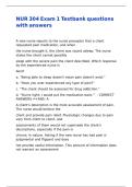 NUR 304 Exam 1 Testbank questions with answers