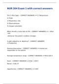 NUR 304 Exam 1 with correct answers