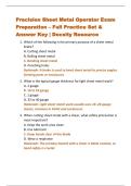 Precision Sheet Metal Operator Exam  Preparation &ndash; Full Practice Set & Answer Key &vert; Docsity Resource 