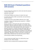 NUR 304 Exam 3 Testbank questions with answers