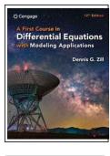 Solution Manual For A First Course in Differential Equations with Modeling Applications&comma; 12th Edition Dennis G&period; Zill