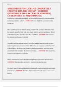 ASSESSMENT FINAL EXAM 3 COMPLETELY  UPDATED 2025&ndash;2026 EDITION &vert; VERIFIED  QUESTIONS & 100&percnt; ACCURATE ANSWERS &vert;  GUARANTEED A&plus; PERFORMANCE 