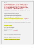 ASSESSMENT FINAL EXAM COMPLETELY  UPDATED 2025&ndash;2026 EDITION &vert; VERIFIED  QUESTIONS & 100&percnt; ACCURATE ANSWERS &vert;  GUARANTEED A&plus; PERFORMANCE