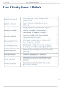 Exam 1 Nursing Research Methods 2026 