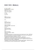 CSCI 1010 - Midterm NEWEST 2026&sol;2027 ACTUAL EXAM COMPLETE QUESTIONS AND CORRECT DETAILED ANSWERS &lpar;VERIFIED ANSWERS&rpar; &vert;ALREADY GRADED A&plus;&vert;&vert;BRAND NEW&excl;&excl;