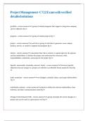 Project Management- C722 Exam with verified detailed solutions