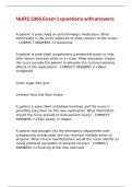 NURS 3365 Exam 1 questions with answers