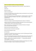 AHS 131 HIT Final Exam Questions and Answers Already Passed
