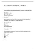SLS 2311 QUIZ 1-4 QUESTION & ANSWERS