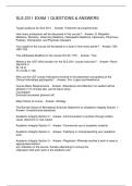 SLS 2311 EXAM 1 QUESTIONS & ANSWERS