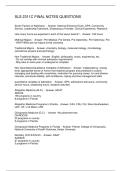 SLS 2311C FINAL NOTES QUESTIONS